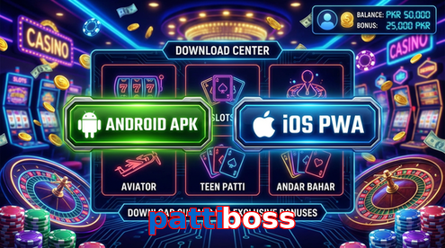 Main screen of Pattiboss download page for PK players