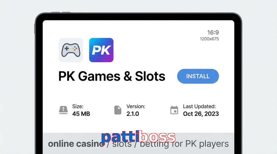 Game list for Pattiboss gameapk section